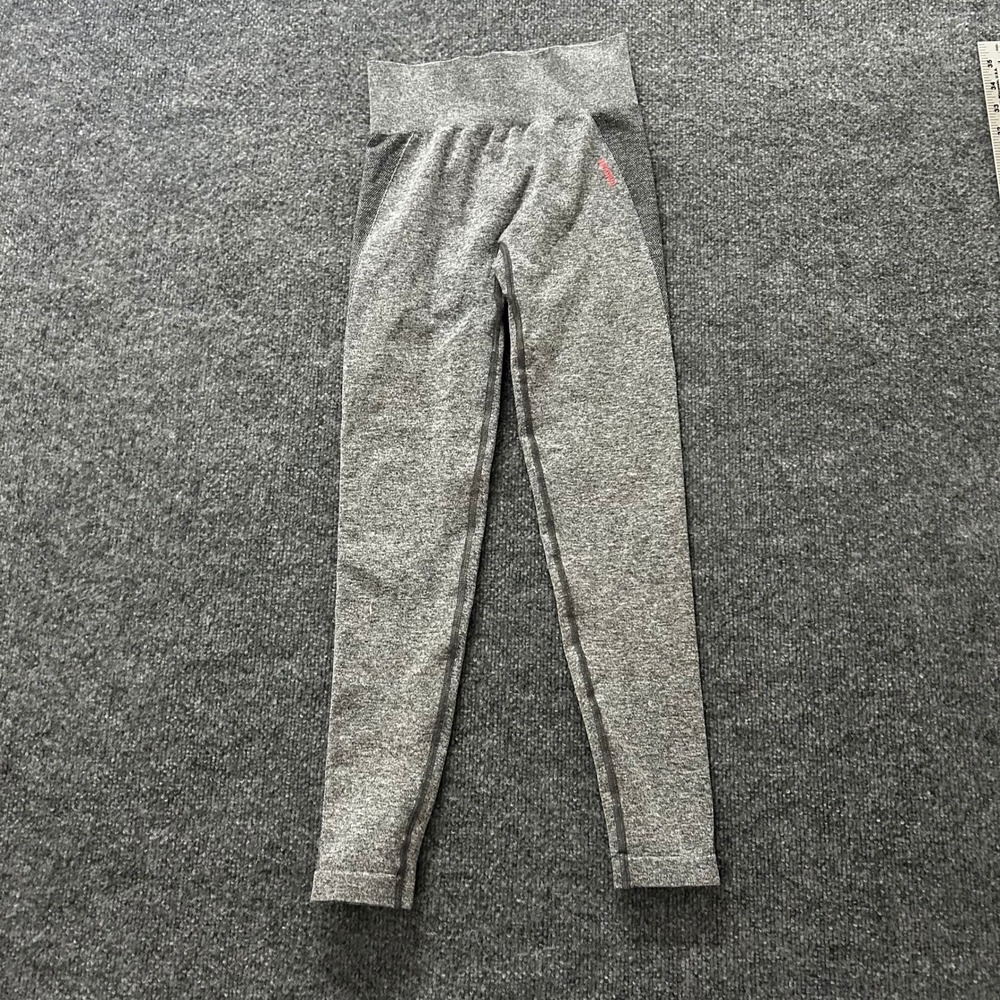 Gymshark Leggings Womens Size XS Grey Seamless High Waisted Compression Athletic